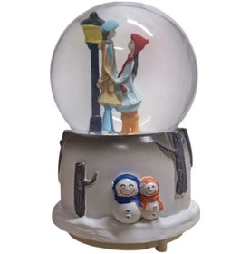 Resim Renk Değiştiren Romantik Sevgili Kar Küresi 