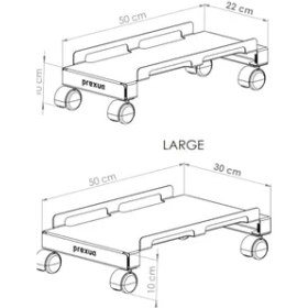 Resim Peri Store Prexua Roller Tekerli Bilgisayar Kasa Standı - Pc Stand - RLR50 (Small) 
