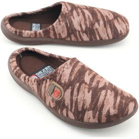 Resim Gezer Erkek Kışlık Pu Rahat Taban Ev Bahçe Gondol Terlik Kahve 