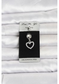 Resim 316l Cerrahi Çelik Sallantılı Model Göbek Piercing Altın 16984069 