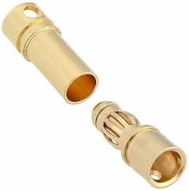 Resim Alkatronik 5 Çift 3.5mm Altın Kaplama Banana Dişi Erkek Soket 40a Pil Batarya Lion Bullet Plug 