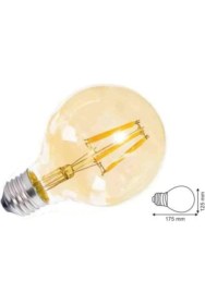 Resim Edison Glop G125 6W E27 Duylu Rustik LED 