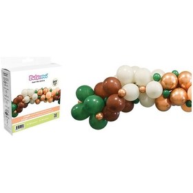 Resim Balon Dekorasyon Seti Jungle Orman Temalı Doğum Günü Parti Seti 70 Balon+ Balon Yapıştırıcı +balon Zincirli Set Karışık Renkli 