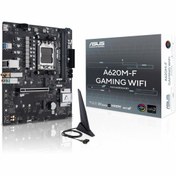 Resim ASUS A620M-F GAMING WIFI AMD A620 Soket AM5 DDR5 8000+(OC)MHz mATX Gaming (Oyuncu) Anakart 
