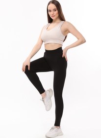 Resim Aghilo Siyah Toparlayıcı Sporcu Ve Günlük Tayt ( Yoga & Fitness & Pilates ) 