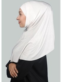 Resim Altobeh İkili Set Pratik Eşarp Hazır Türban Ve Hijab Tesettür Bonesi Ekru 