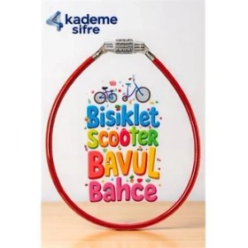 Resim Hsnet Şifreli Bisiklet Kilidi - 4 Kademe Şifreli Kablo Kilit - 50 cm Bavul Kilidi 