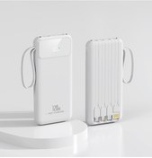 Resim Kablolu Büyük Kapasiteli Taşınabilir Güç Bankası,süper Hızlı Şarj BEYAZ 