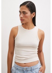 Resim Never More Bisiklet Yaka Top Bej 
