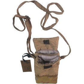 Resim Vintage Renkli Etnik Salaş İki Bölmeli Günlük Kadın Kol Omuz Çapraz Telefon Çantası 10 Cm X 17 Cm Açık Kahverengi 