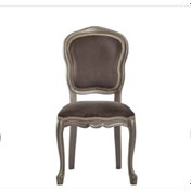 Resim Bengimobilya Sandalye Zus021 Nakış Model Gri Renk Baby Face Kumaş Kayın Çizgi 