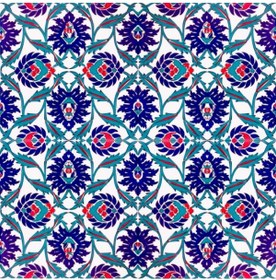 Resim Kütahya Çini Yapı Tasarım Ac18 20x20 Cm 4 Adet Çini Karo 