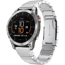 Resim Sones Garmin Epıx Gen 2 22mm Kaplumbağa Kabuğu Paslanmaz Çelik Saat Kordonu 