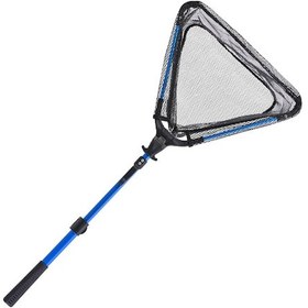 Resim Vkemall Mavi Üçgen Katlanabilir İki Bölmeli Alüminyum Asetat Balık Avı Mreği Uzunluk: 92cm 
