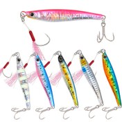 Resim 1 adet JIGGING PRO Ağır Hizmet Tipi Balıkçılık Jig'i Hızlı Çıkarma Kancalı - Hızlı Batan Metal Yem Tutucu, Tuna, Somon, Marlin, Levrek, Pike ile Uyumlu - Profesyonel ve Amatör Balıkçılar için İdeal, Şık Metalik Bitiş, Dayanıklı Yapı 