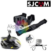 Resim Sjcam Sj4000 Sj5000 Bağlantı Aparatı Hava Delikli Kask için 