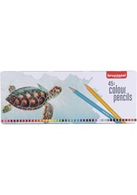 Resim Bruynzeel Colour Pencils Turtle Set Kuru Boya Kalemi Seti 45 Renk Metal Kutu Görsel Rengi 