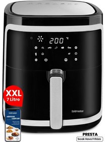 Resim GoldMaster Presta 7 Litre Geniş Hazneli Xxl Dokunmatik Dinamik Hava Akımı Teknoloji Airfryer Sıcak Hava Fritözü 