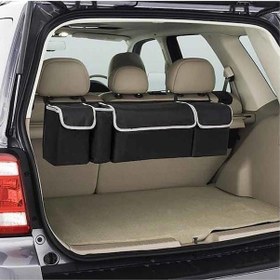 Resim Araç Bagaj Organizer 4 Cepli Bagaj Düzenleyici 