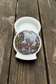 Resim Rufus Concept 2D Kar Küresi Geyik Desenli Silikon Mum Kalıbı 