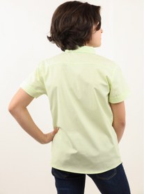 Resim Toontoy Erkek Çocuk Regular Fit Kısa Kollu Basic Poplin Gömlek - Papyon Yakalı 