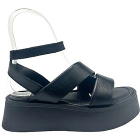 Resim Kemal Tanca 862 M-48 Kadın Dolgu Topuklu Sandalet Siyah 