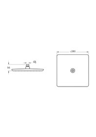 Resim Artema Shine Square Duş Başlığı Krom A45632sta 