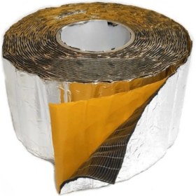 Resim Evimdeyokyok Araç Oto Ses Isı Yalıtım Bandı 3mm x 10CM x 5metre Alüminyum Folyolu Kauçuk Bant Izolasyon Malzemesi 