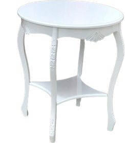 Resim Fiskos ST Oymalı Model Parlak Kaplama Kayın ayak Parlak Beyaz MDF tabla El Yapım 