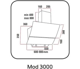 Resim Alveus 3000 60 cm Beyaz Davlumbaz 