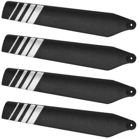 Resim Yuntech01 Stealth Hawk Pro C127 Sentry Rc Helikopter İçin 4 Adet Ana Bıçak, Sert Ve Dayanıklı Plastik, Kolay Değiştirilebilir Siyah Uçlar 