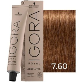 Resim Igora Royal Absolutes Olgun Saçlar İçin Beyaz Kapatıcı Yaşlanma Karşıtı Saç Boyası 60ml - 7.60 Kumral Doğal Kestane 