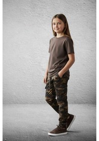 Resim Black Steel Kız Garson Boy Kamuflaj Desen Pantolon Gri 