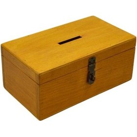 Resim Ahşap Tipbox Bahşiş Kutusu Kumbara 25x14x10cm Kilitli 
