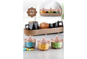 Resim Vienev 4 Parça Gold Junin Small Mutfak Seti Mutfak Düzenleyici 