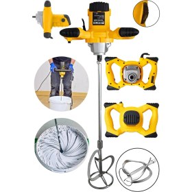 Resim Braventa Collection Steiner Alman Gt-Sarı 3000 Bakır Sargı 6 Kademe Devir Ayarlı Elektrikli Alçı ve Harç Karıştırıcı Mik 
