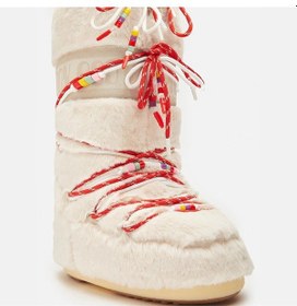 Resim Moon Boot Icon Faux Fur Beads Kadın Bot 80d1408990 Krem 