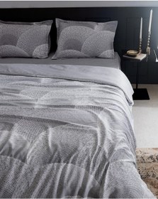 Resim Madame Coco Rochelle Tek Kişilik %100 Pamuk Baskılı Saten Nevresim Takımı - Gri Gri 