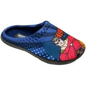 Resim Gezer 13595 Temal Kumaş Erkek Çocuk Halı Terlik 27-29 Füme 