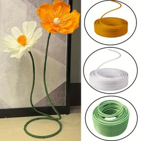 Resim 1 Rulo 500cm Esnek Bükülebilir Çiçek Şekillendirme Tüpü - Bitki ve Balon Dekoru için 3 Renk (Beyaz, Yeşil, Altın), Noel, Paskalya, Sevgililer Günü, Şükran Günü, Mezuniyet - Dayanıklı Plastik Ev Dekorasyonu, Güç Gerektirmez, Çiçek Süslemeleri 