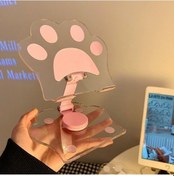 Resim Jian Fan Şeffaf Ve Sevimli Cep Telefonlarından Raf Ev Masaüstütablet Stand-ı Tembel Tv Dramasıeser Pembe İzliyor Pembe 