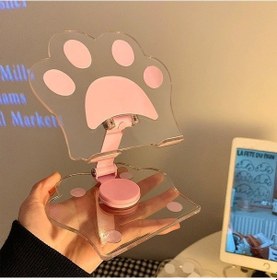 Resim Jian Fan Şeffaf Ve Sevimli Cep Telefonlarından Raf Ev Masaüstütablet Stand-ı Tembel Tv Dramasıeser Pembe İzliyor Pembe 