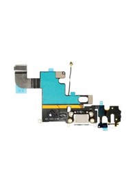Resim iPhone 6 Uyumlu Kulaklık Soketli Şarj Soketli Film Beyaz 