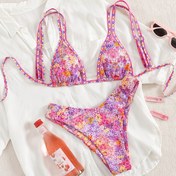 Resim İki parçalı, şık ve seksi bayan bikini takımı - plaj tatili için ideal 