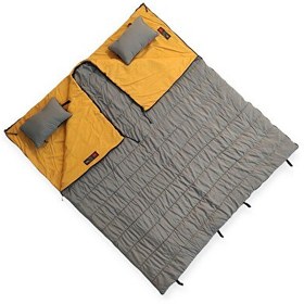 Resim Naturecamp Hati 200 -5 Derece Birleşebilir Çift Kişilik Yastıklı Gri Uyku Tulumu 