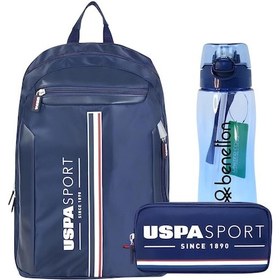 Resim U.s. Polo Assn. Sırt Çantası + U.s. Polo Assn. Kalem Çantası - Suluk & Matara Lacivert Lacivert 