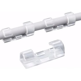 Resim 20LI Şeffaf Kablo Sabitleyici Düzenleyici Klips Duvar Fayans Cam Yapışkanlı Kablo Tutucu 