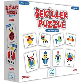 Resim Şekiller Puzzle Eğitici Şekiller Oyunu 