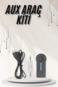 Resim teknodayım Yeni Nesil Bluetooth Aux Araç Kiti Siyah TV Tablet Telefon Araç Araba 
