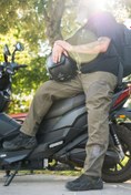 Resim Tech90 Yazlık Fileli Olive Cordura Motosiklet Pantolonu 